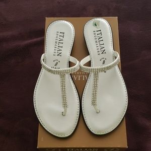 White sandals